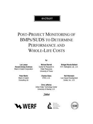 cover image of Post-Project Monitoring of BMP's/SUDS to Determine Performance and Whole-Life Costs